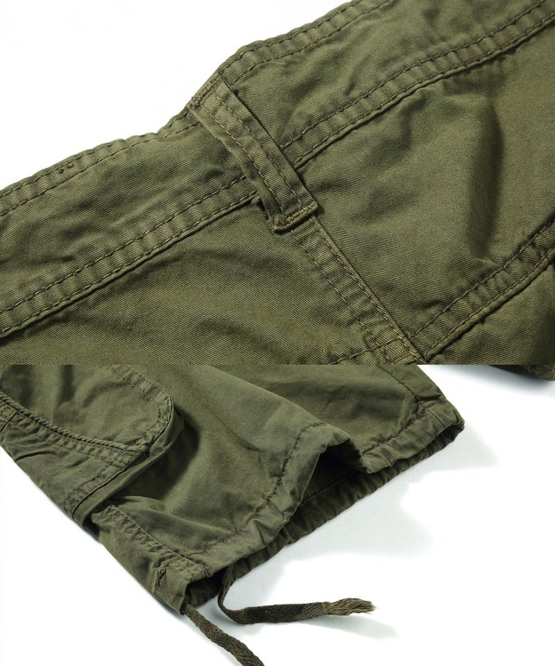 FOURSTEEDS Women's Casual Fitted Multi-Pockets Camouflage Twill Bermuda Cargo Shorts Army Green US 12 - Image 5